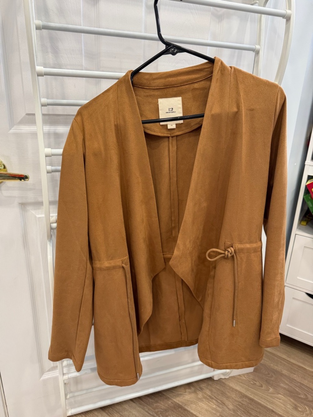 Women's Open Drape Jacket in Camel